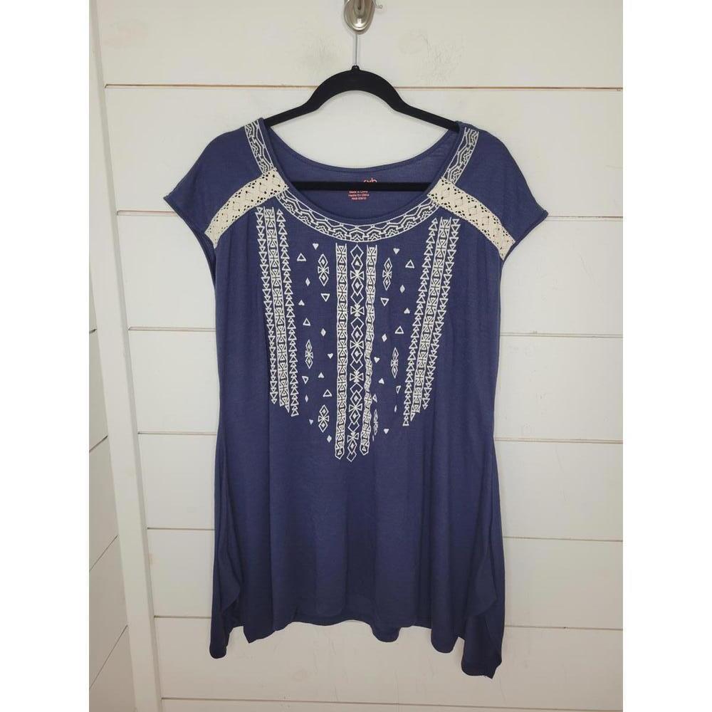 RXB large navy blue with white embroidered tunic